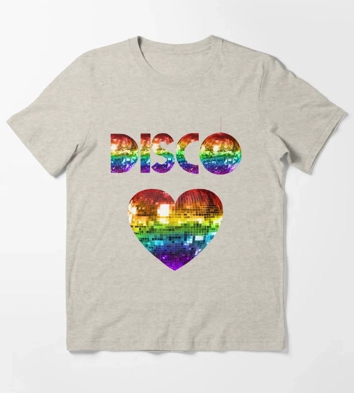 Rainbow Disco Love T-Shirt Cream
