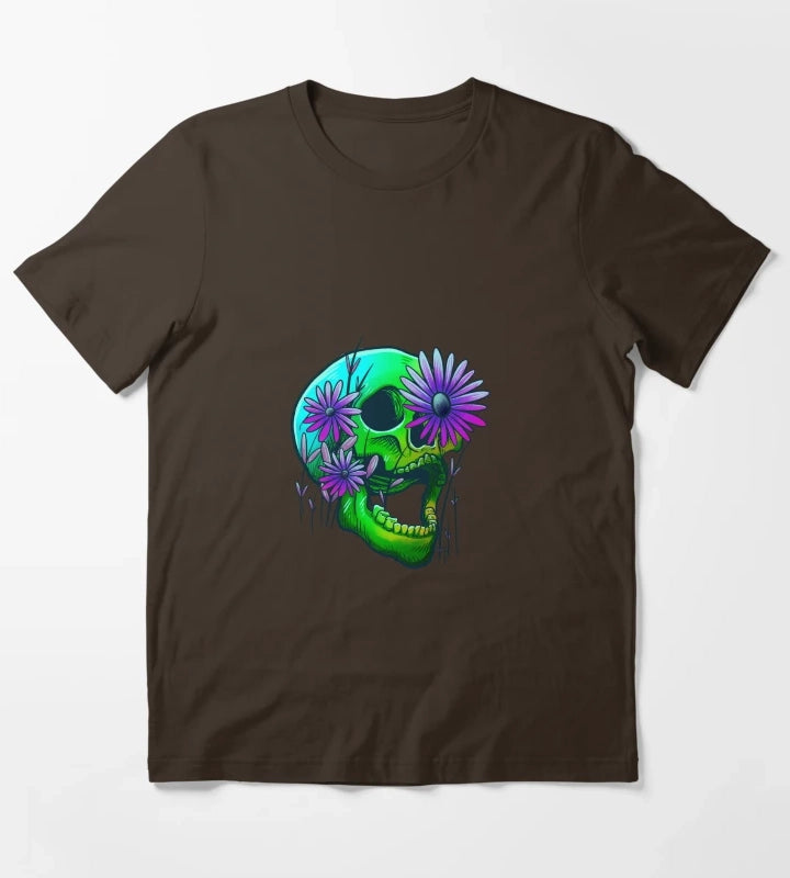 Rainbow Skull T-Shirt Brown