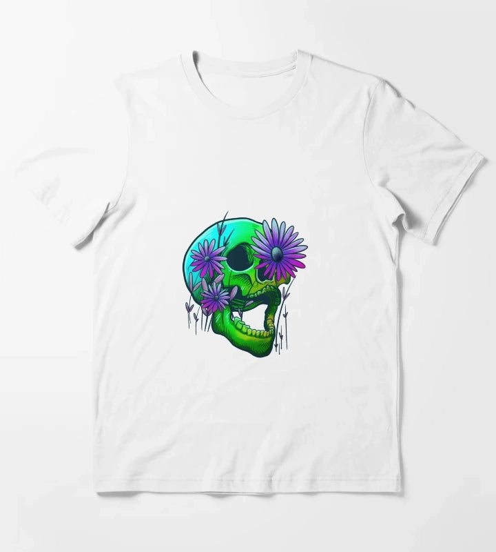 Rainbow Skull T-Shirt White