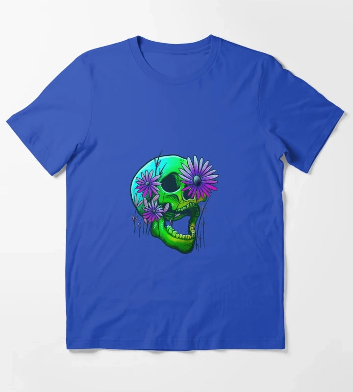 Rainbow Skull T-Shirt Blue