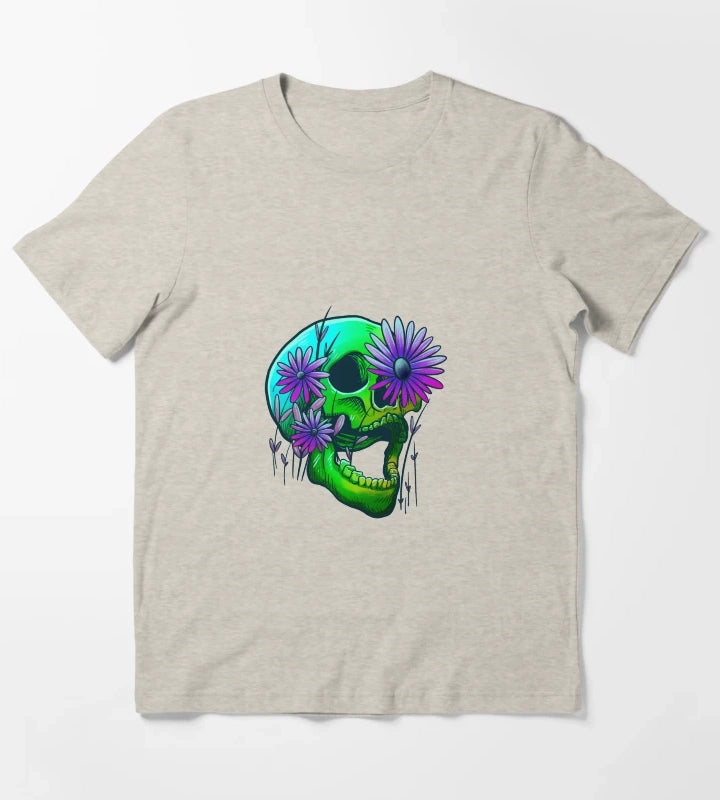 Rainbow Skull T-Shirt Cream