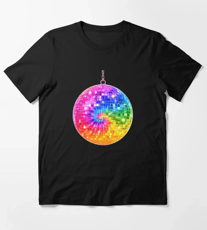 Rainbow TieDye Disco Ball T-Shirt