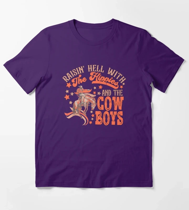 Raising Hell Since Birth T-Shirt Purple