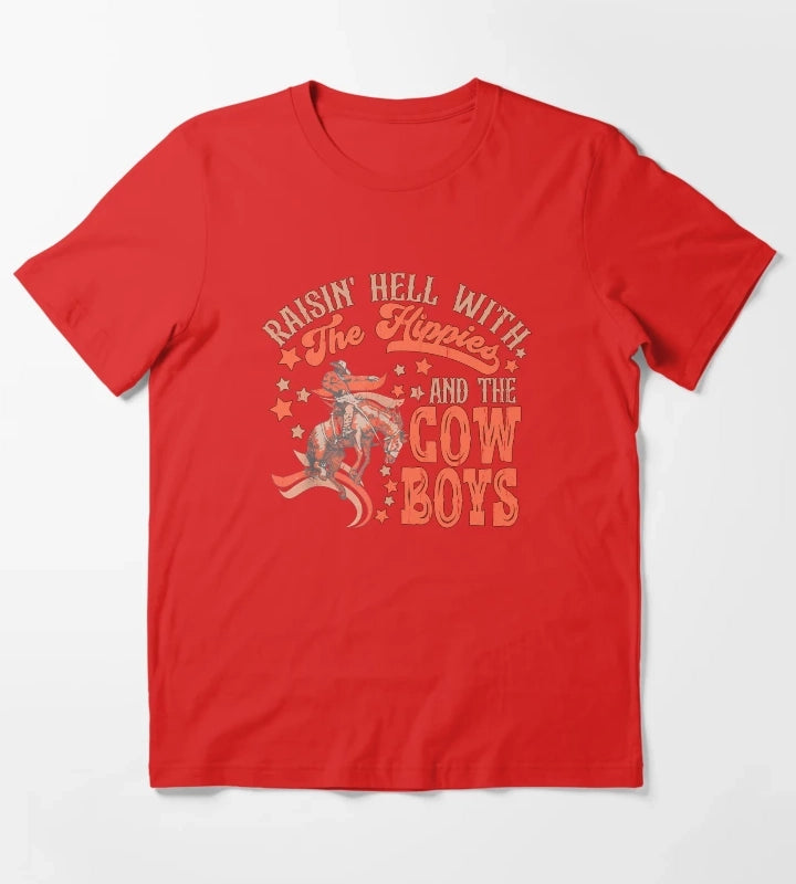 Raising Hell Since Birth T-Shirt Red