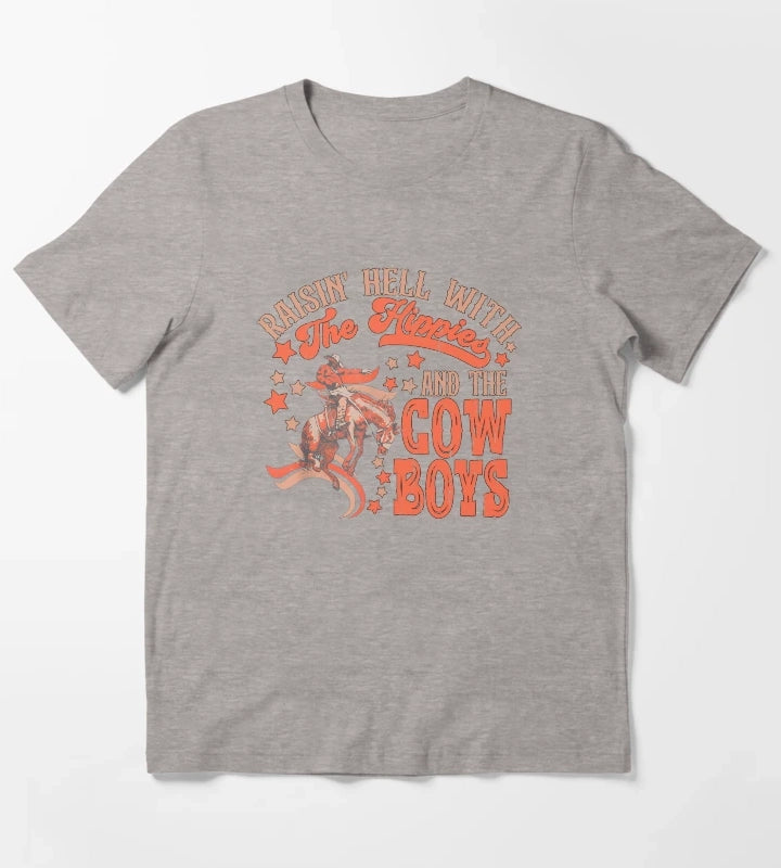 Raising Hell Since Birth T-Shirt Heather Grey