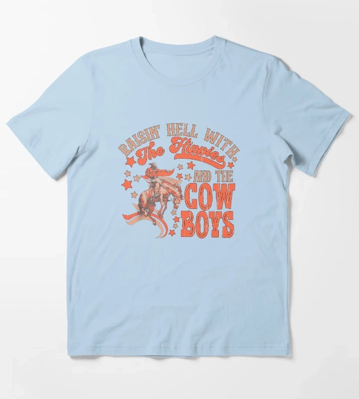 Raising Hell Since Birth T-Shirt Sky Blue