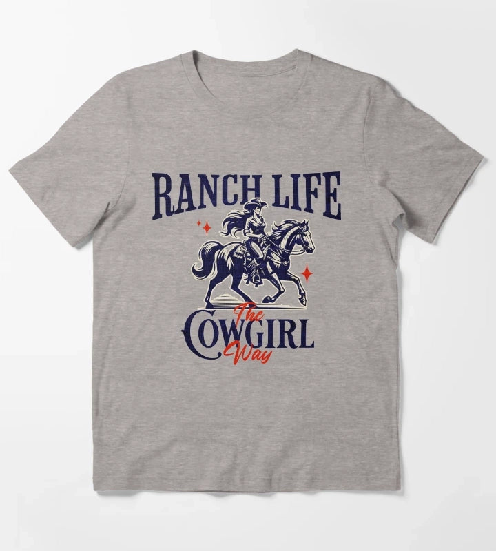 Ranch Life T-Shirt Heather Grey