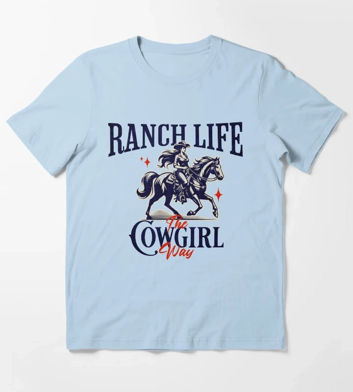 Ranch Life T-Shirt Sky Blue