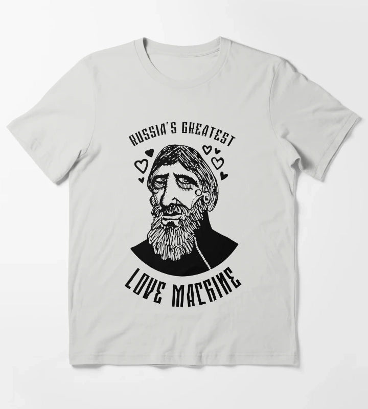 Rasputin Russias Greatest Love Machine T-Shirt Light Grey