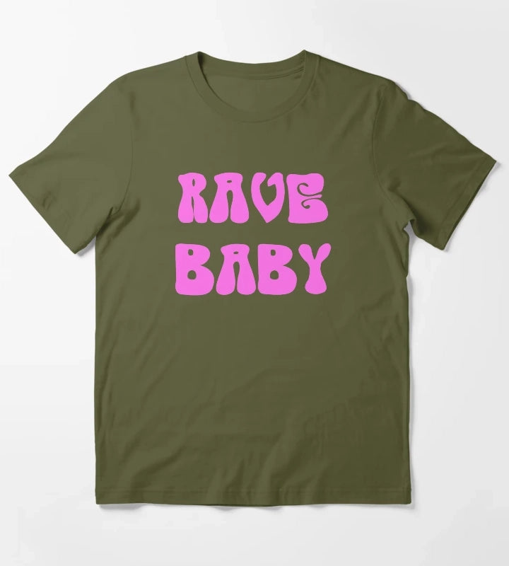Rave Baby T-Shirt Olive Green