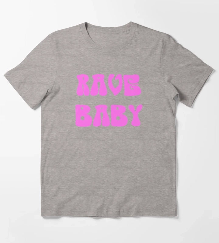 Rave Baby T-Shirt Heather Grey