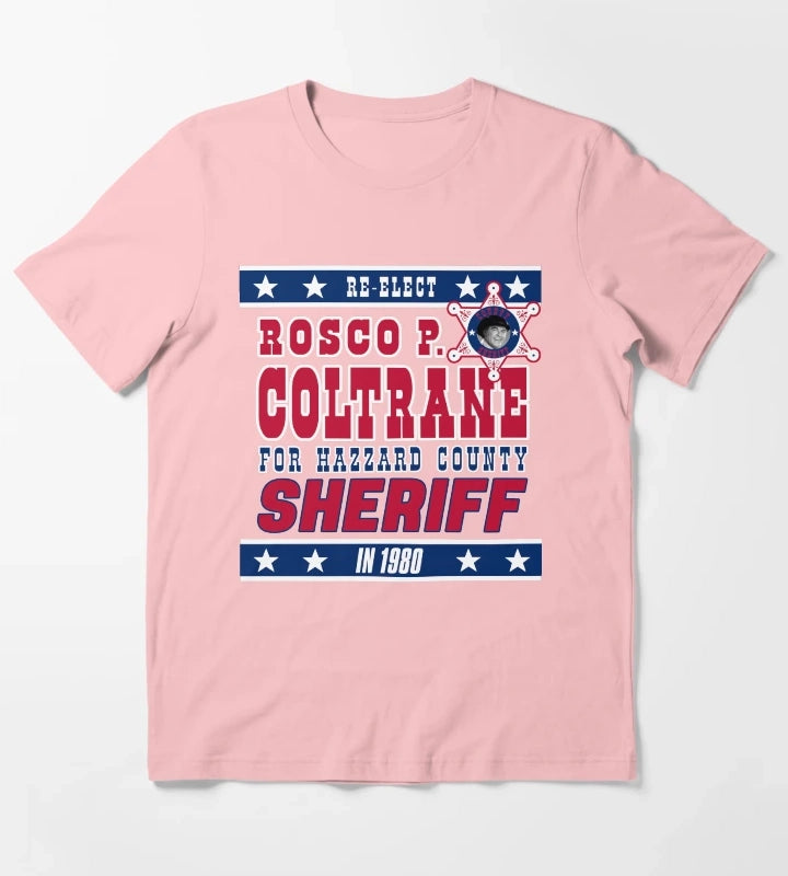 ReElect Sheriff Rosco P Coltrane T-Shirt Dark Grey