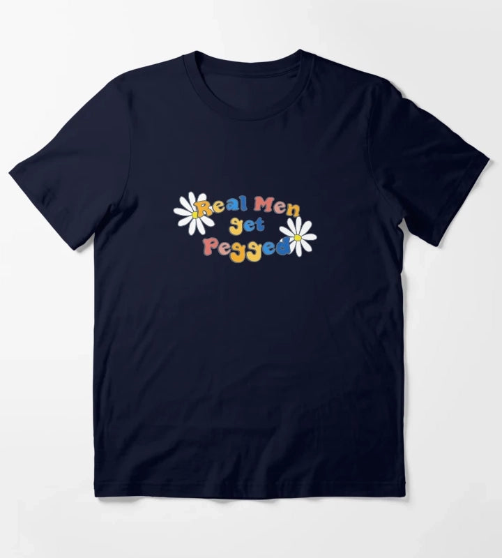 Real Men get Pegged T-Shirt Navy