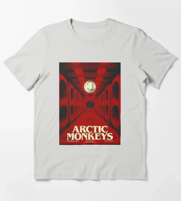Red AM T-Shirt Light Grey