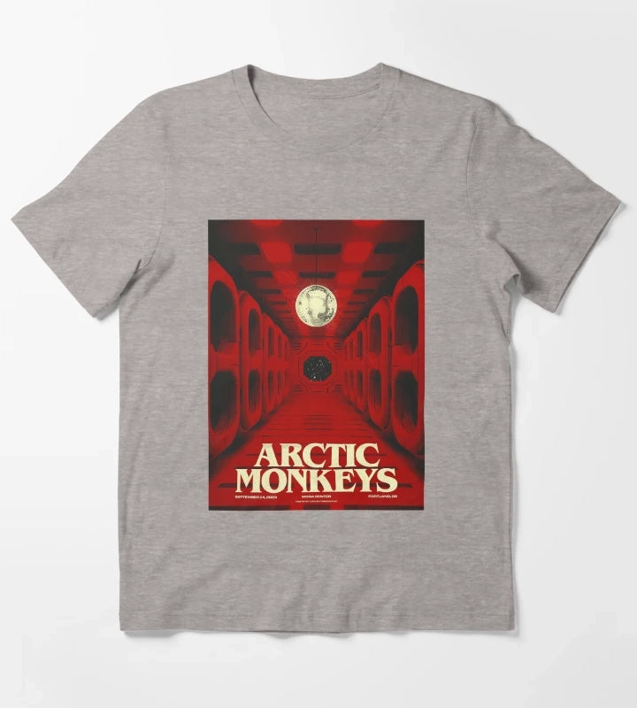 Red AM T-Shirt Heather Grey