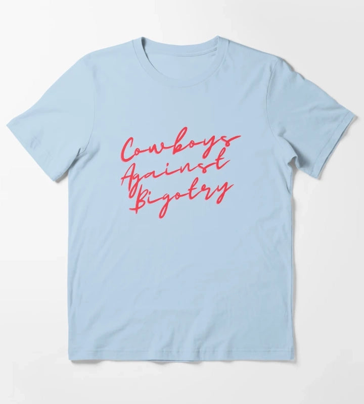 Red Orville Peck Cowboys Against Bigotry Lyrics T-Shirt Sky Blue