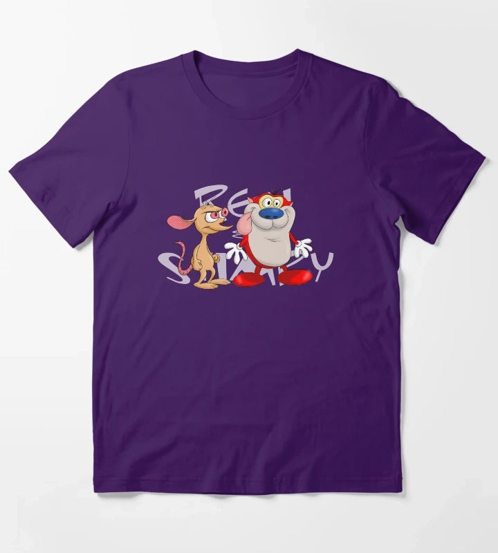 Ren and Stimpy Duo T-Shirt Purple