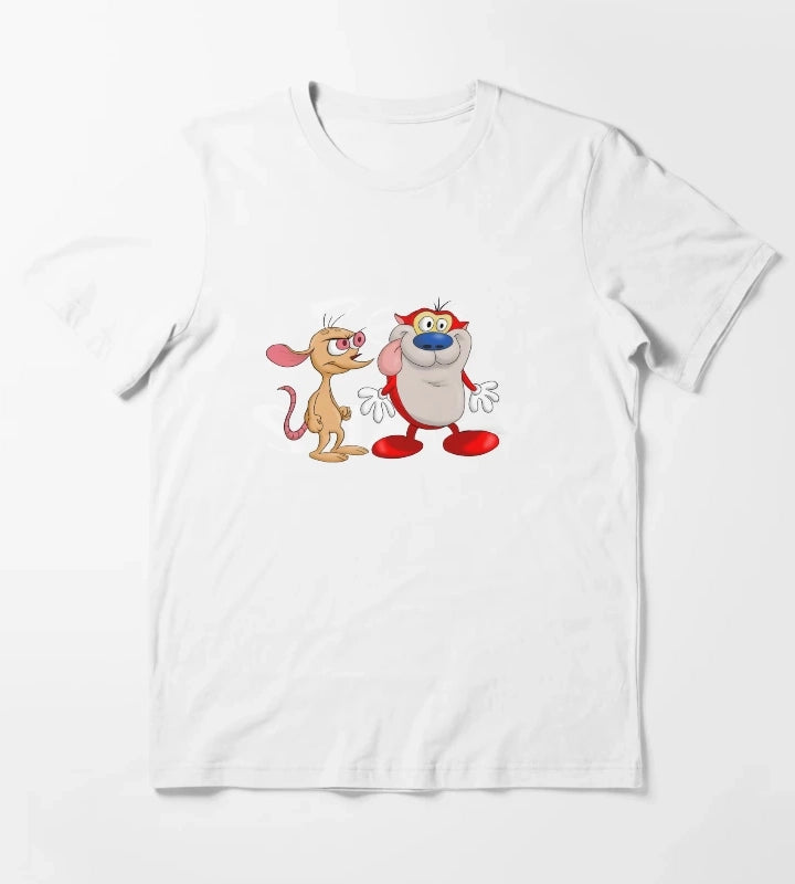 Ren and Stimpy Duo T-Shirt White