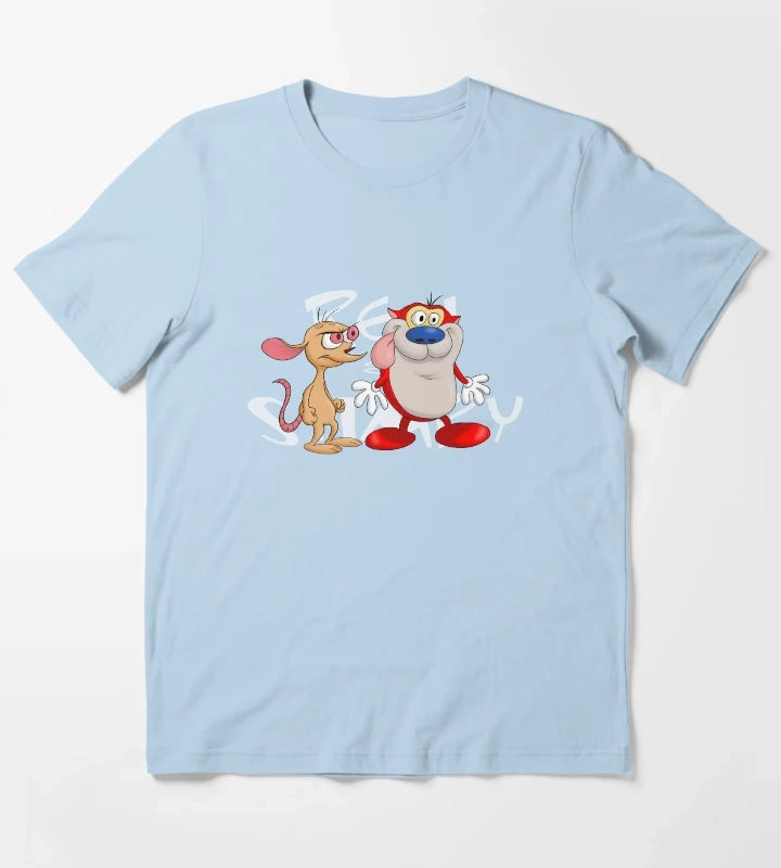 Ren and Stimpy Duo T-Shirt Sky Blue