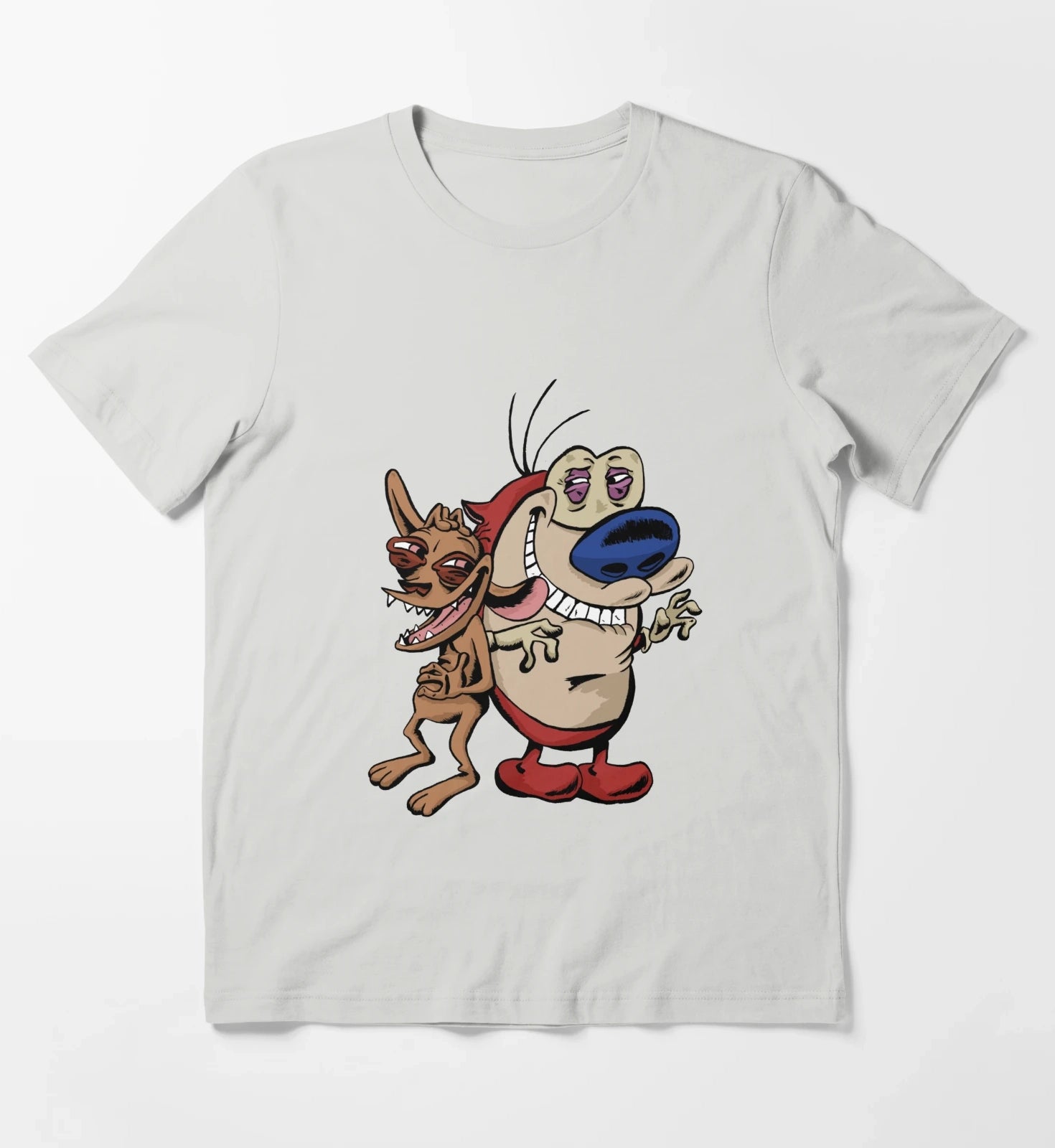Ren and Stimpy T-Shirt Light Grey