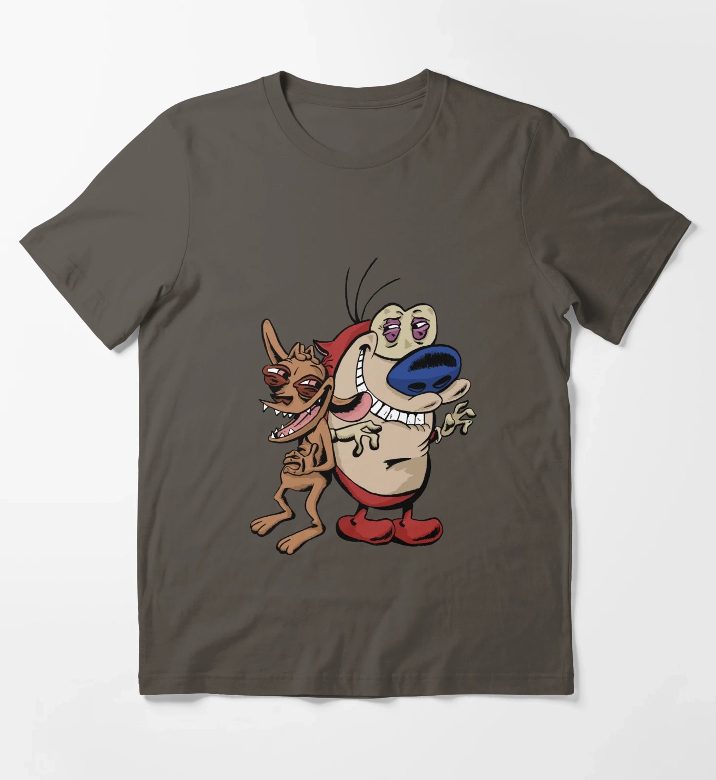 Ren and Stimpy T-Shirt Dark Grey