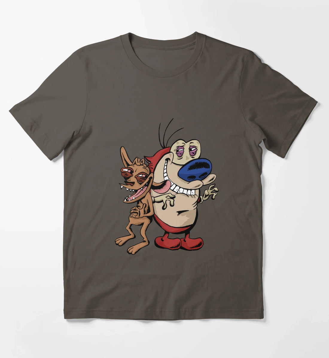 Ren and Stimpy T-Shirt Dark Grey