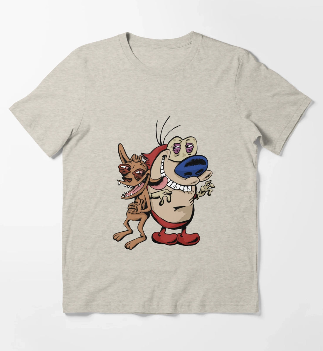 Ren and Stimpy T-Shirt Cream