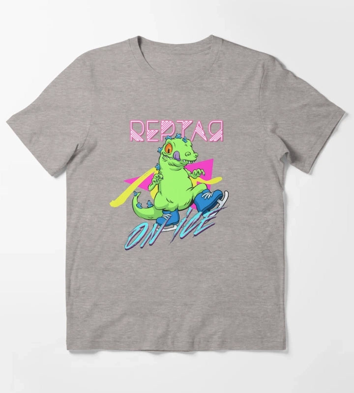 Reptar on ice T-Shirt Heather Grey