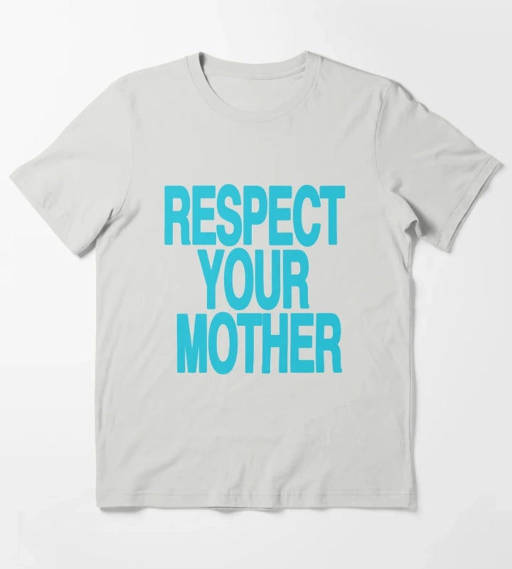 Respect Your Mother Harry Styles Blue T-Shirt Light Grey
