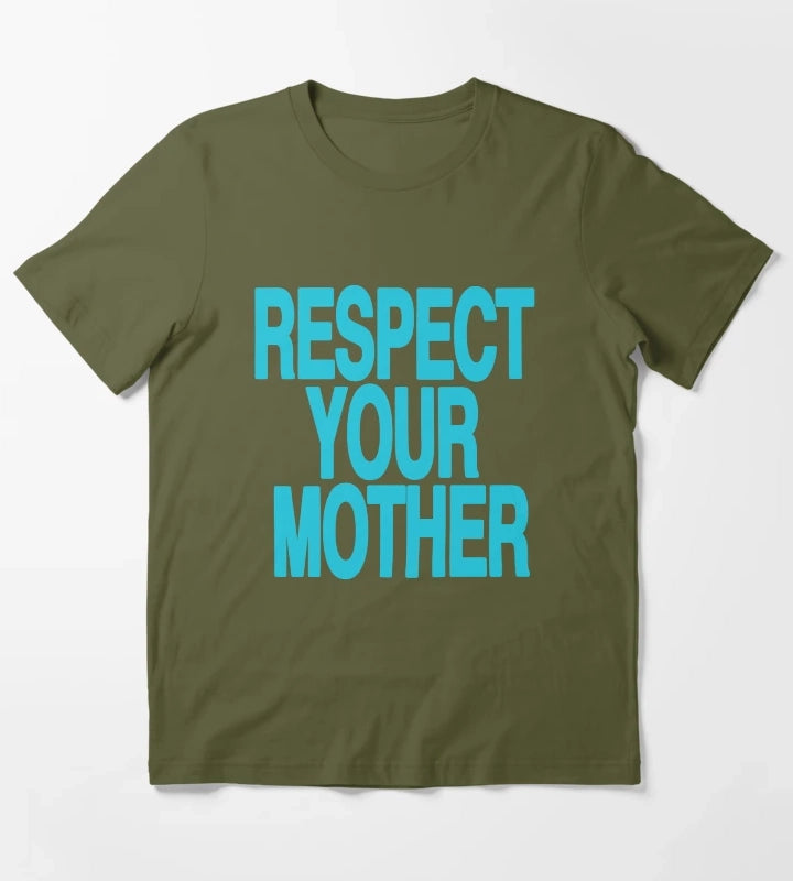 Respect Your Mother Harry Styles Blue T-Shirt Olive Green