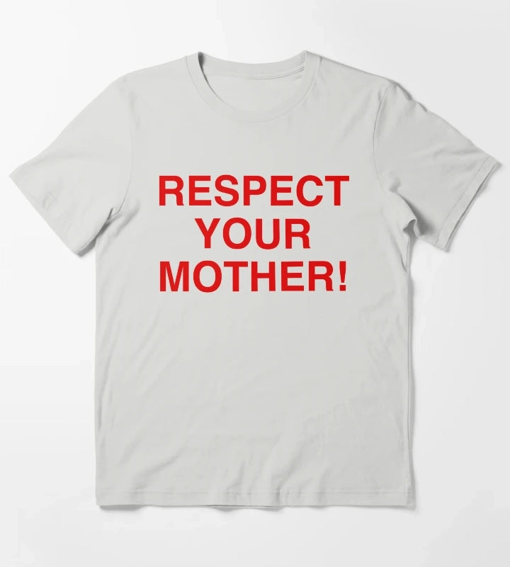 Respect Your Mother Harry Styles Red T-Shirt Light Grey