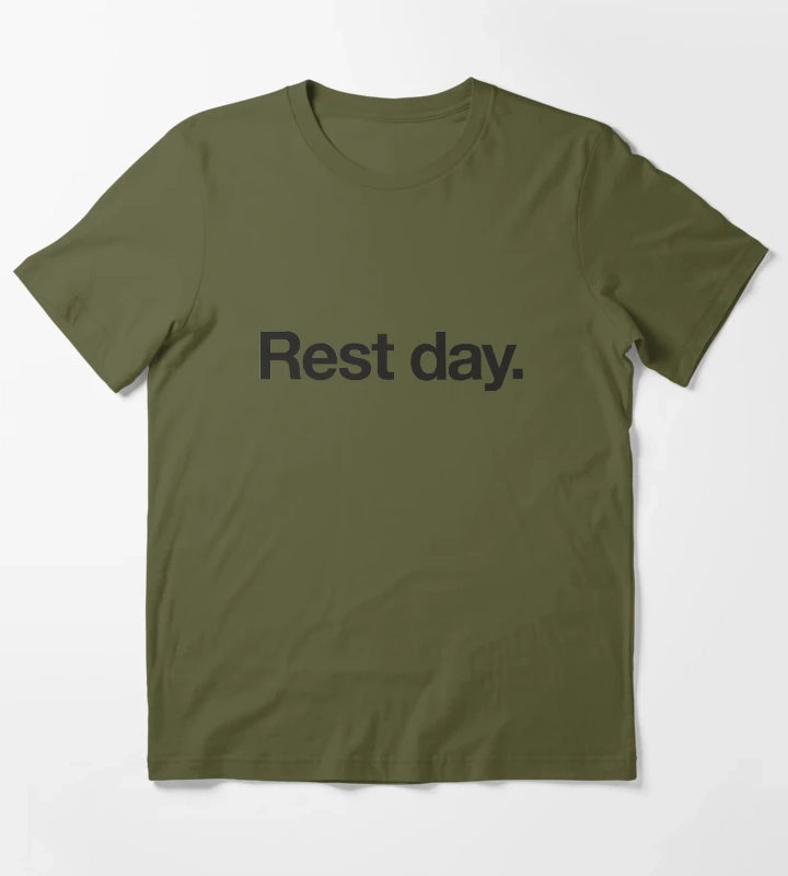 Rest Day Training Graphic T-Shirt Olive Green