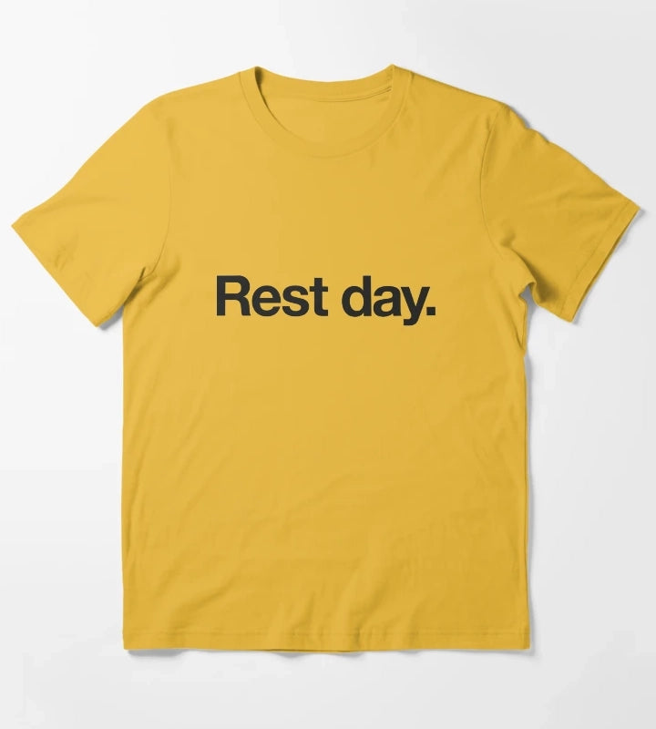 Rest Day Training Graphic T-Shirt Yellow