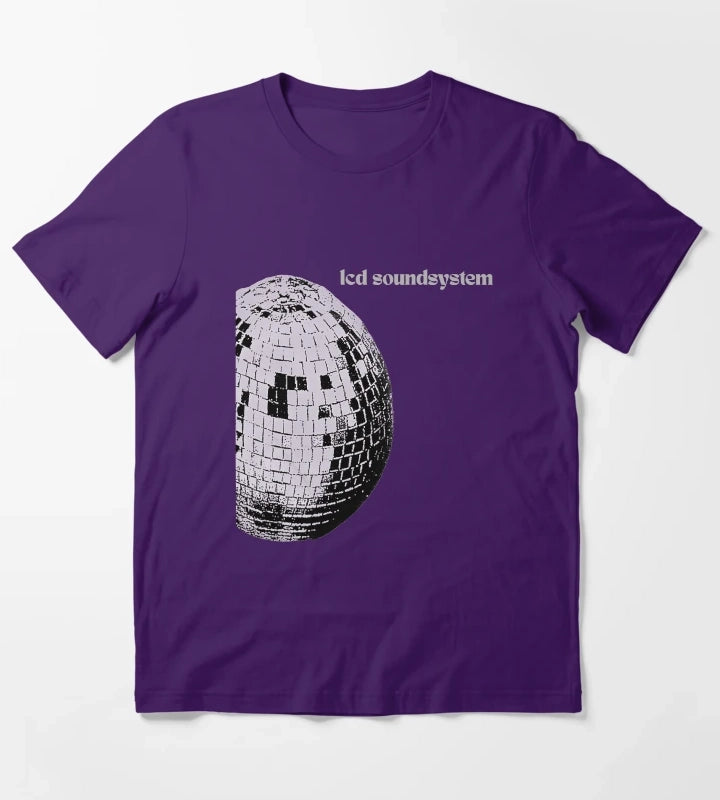 Retro Ball Text Graphic Style T-Shirt Purple