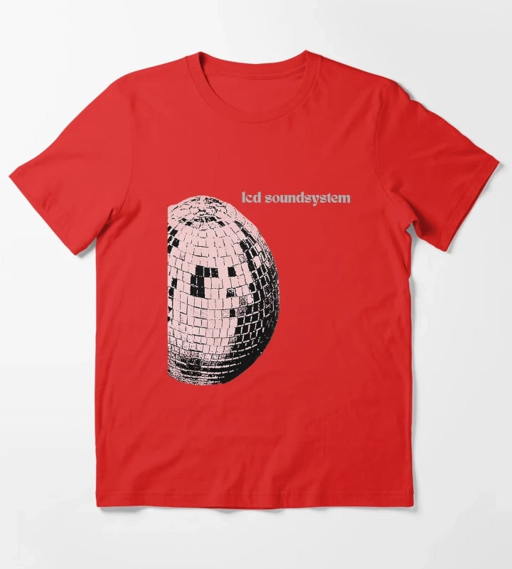 Retro Ball Text Graphic Style T-Shirt Red