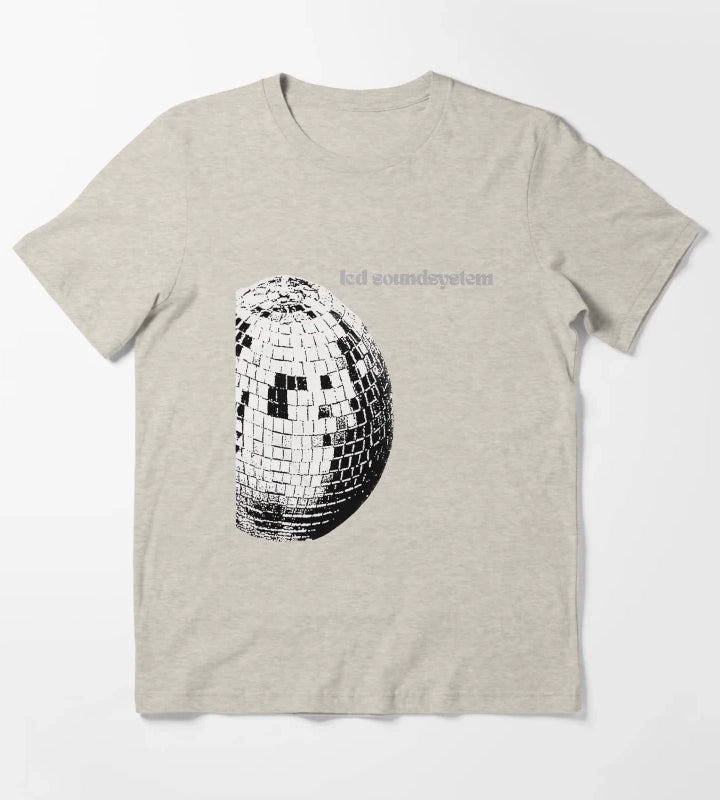 Retro Ball Text Graphic Style T-Shirt Cream