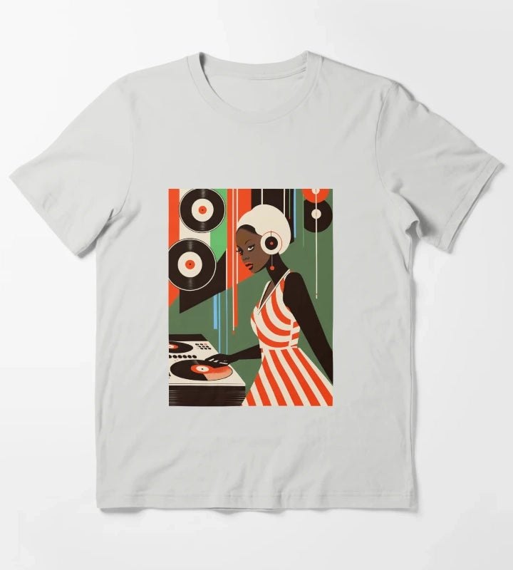 Retro Disco party T-Shirt Light Grey