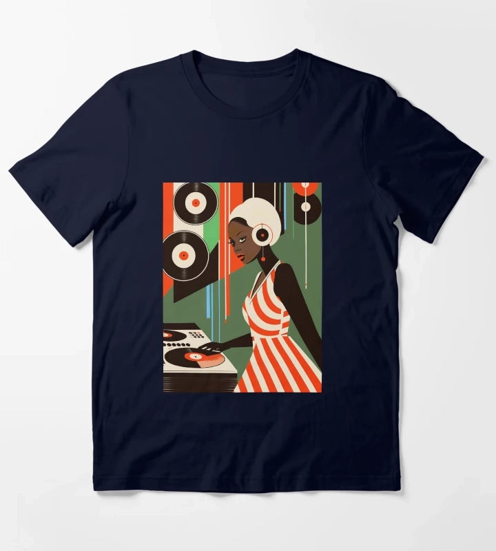 Retro Disco party T-Shirt Navy