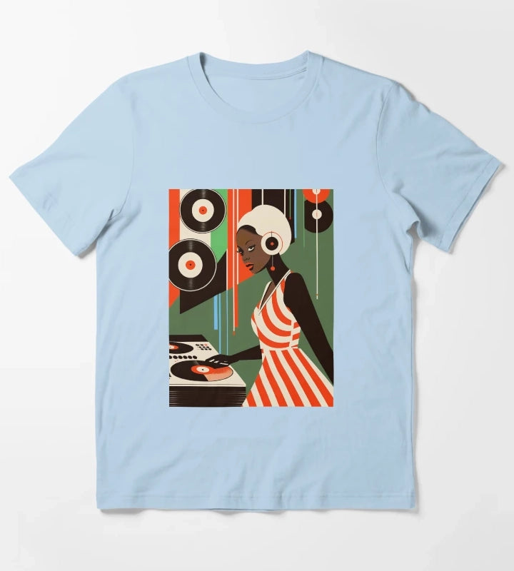 Retro Disco party T-Shirt Sky Blue