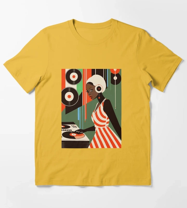 Retro Disco party T-Shirt Yellow