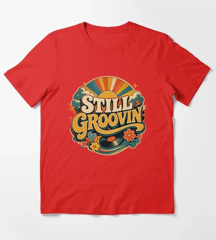 Retro Groove T-Shirt Red