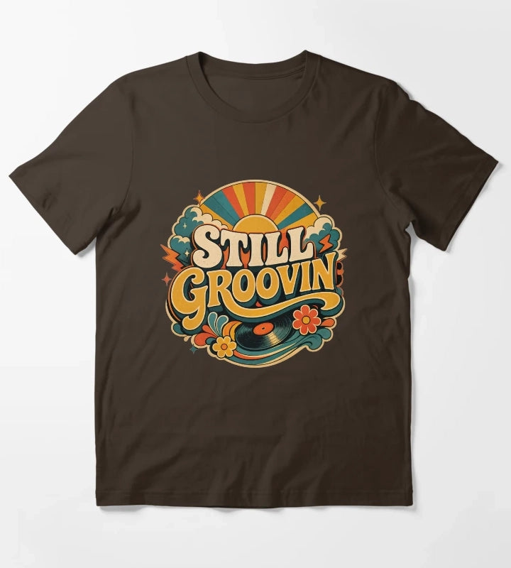 Retro Groove T-Shirt Brown