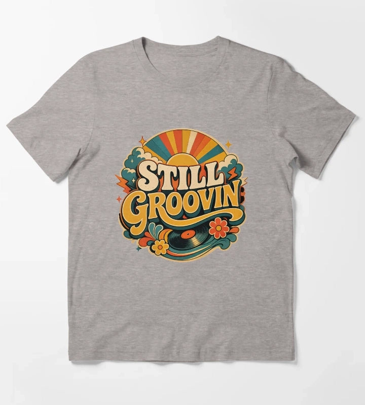 Retro Groove T-Shirt Heather Grey