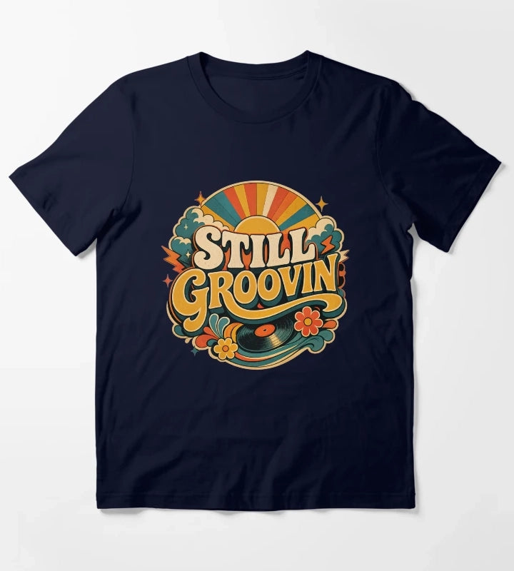 Retro Groove T-Shirt Navy