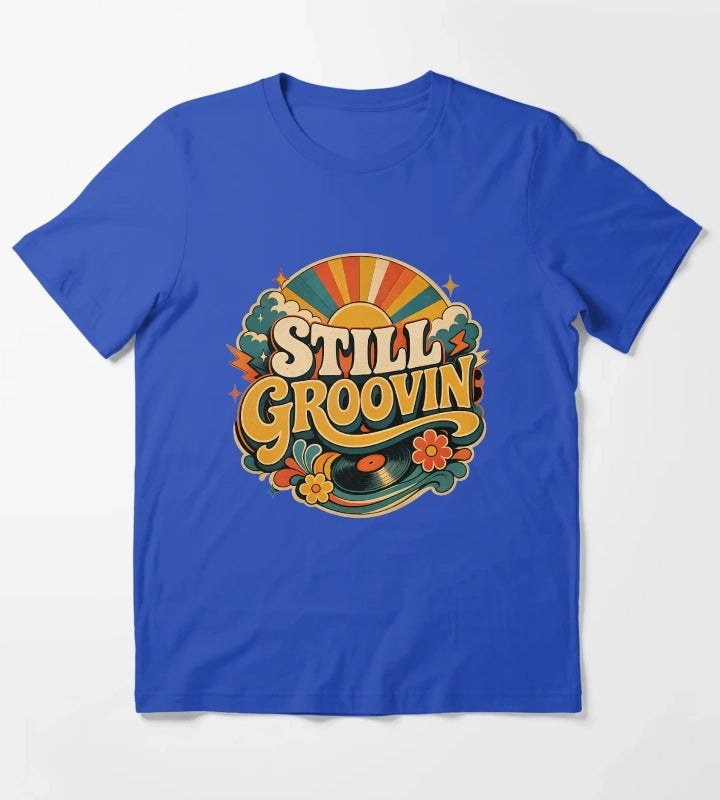 Retro Groove T-Shirt Blue