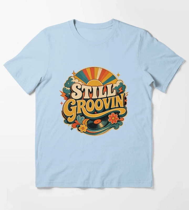 Retro Groove T-Shirt Sky Blue
