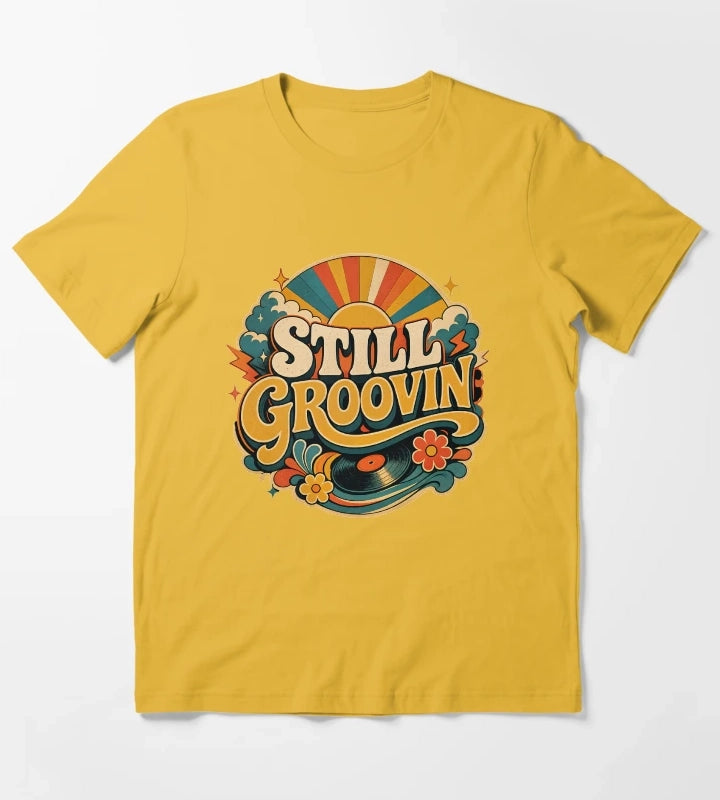 Retro Groove T-Shirt Yellow