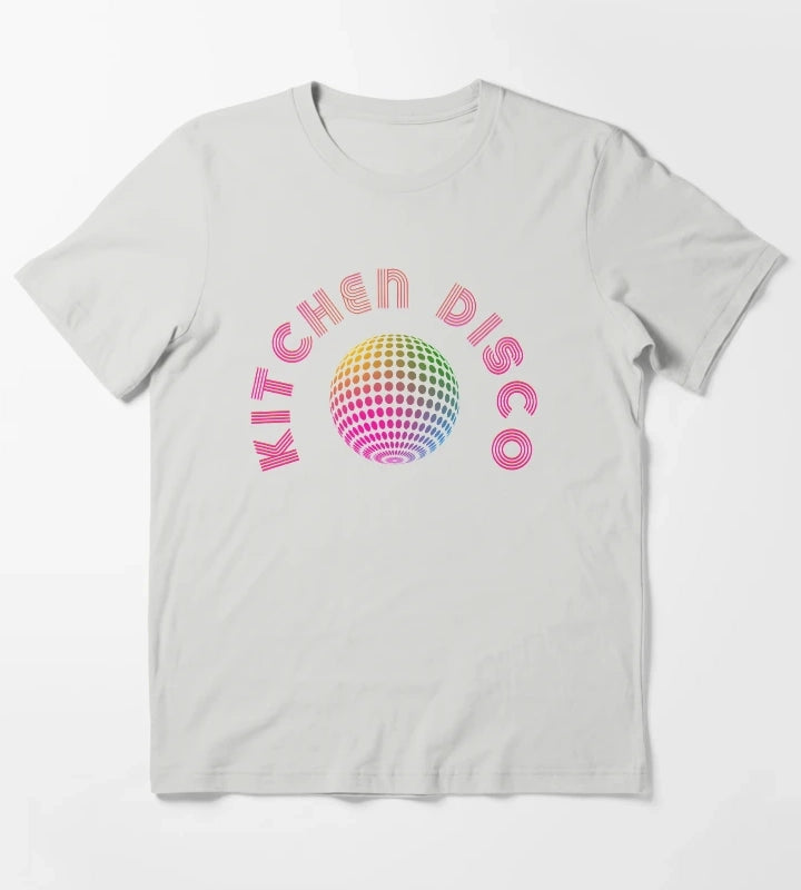 Retro Kitchen Disco Ball T-Shirt Light Grey