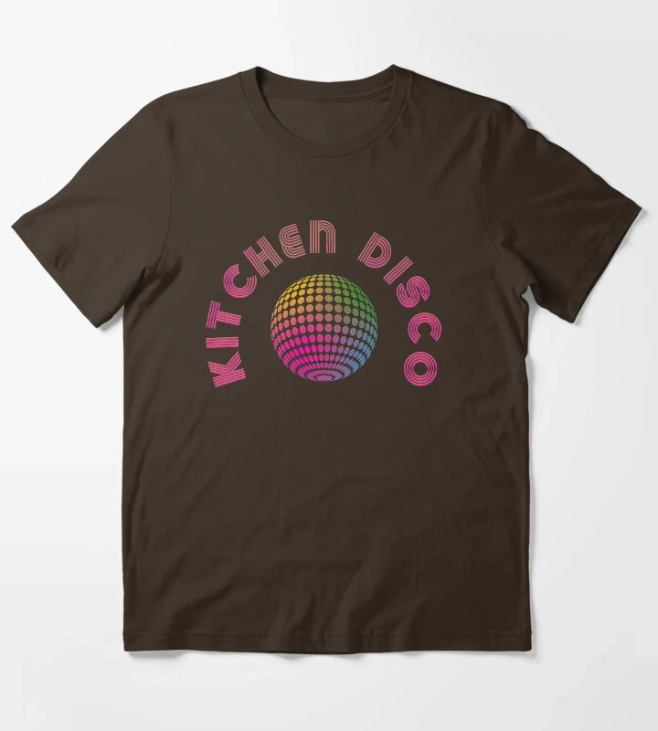 Retro Kitchen Disco Ball T-Shirt Brown