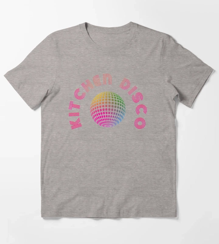 Retro Kitchen Disco Ball T-Shirt Heather Grey